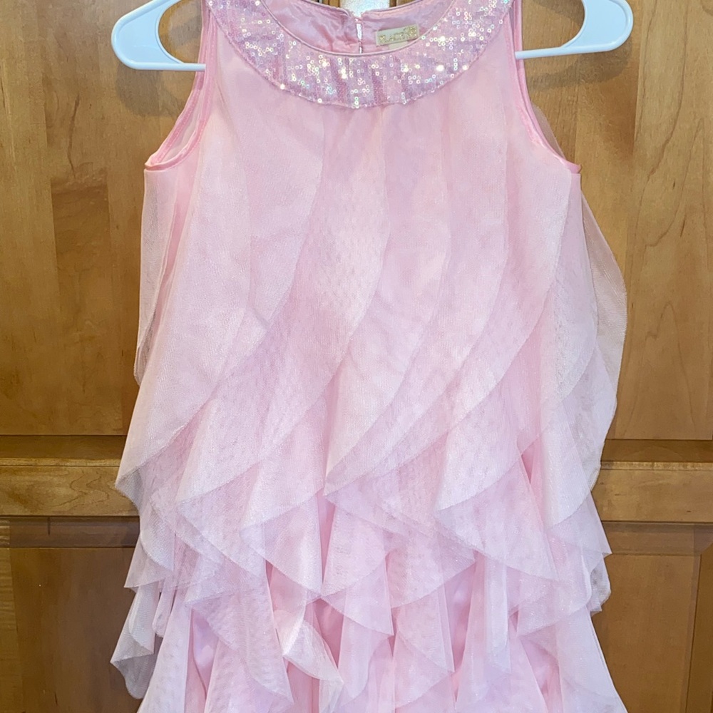 Girls Pink Layered Dress w/Sequin Detail. The Children’s Place Size 10.